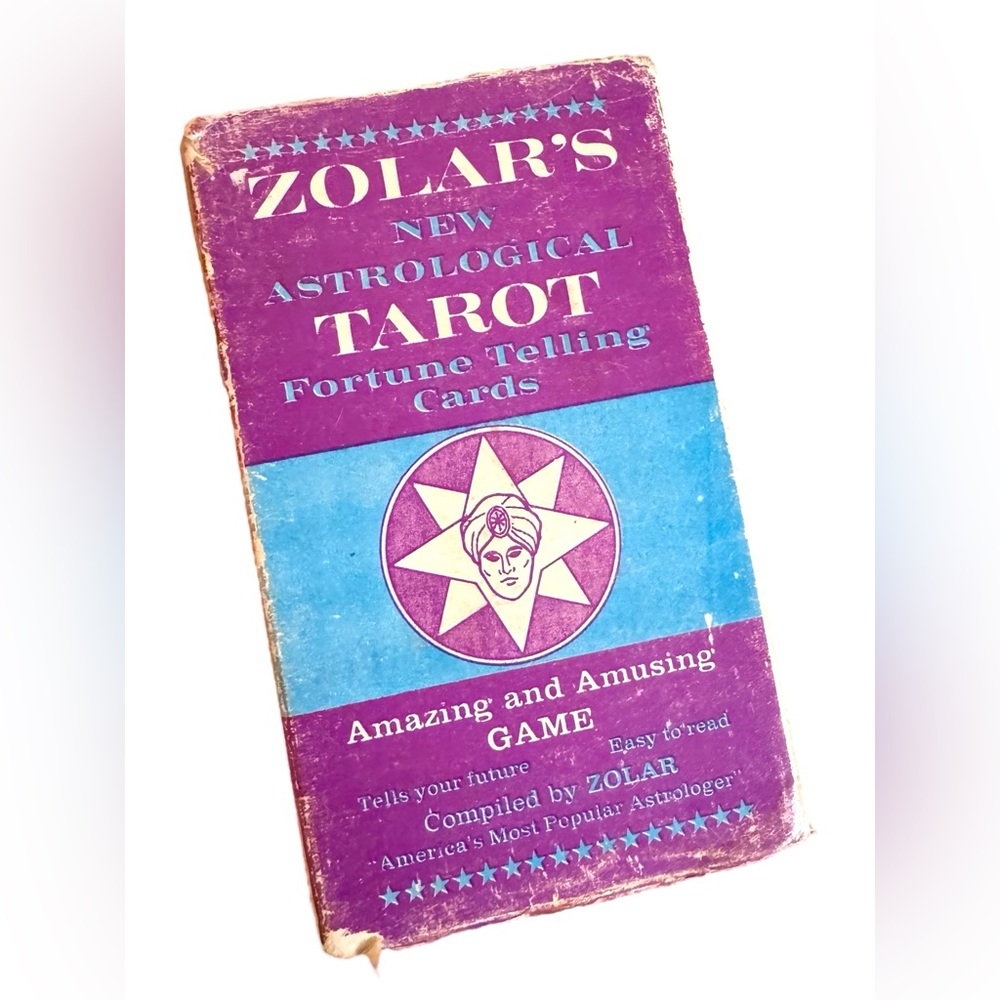 C1965 VINTAGE ZOLAR'S NEW ASTROLOGICAL TAROT FORTUNE TELLING CARDS OOP VG